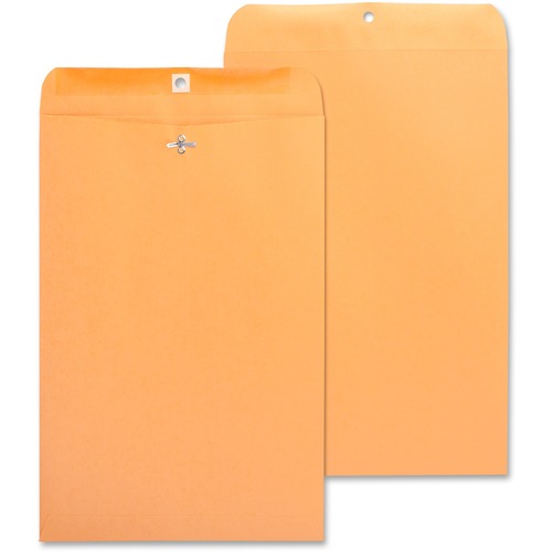 Clasp Envelopes,28 lb.,10"x15",100/BX,Brown Kraft