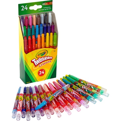 Mini Twistable Crayons, Nontoxic, 24/PK, Assorted