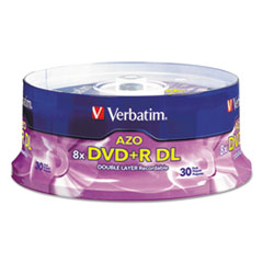 Double Layer DVD+R, 8.5GB, 8X, 30PK, Spindle/Branded