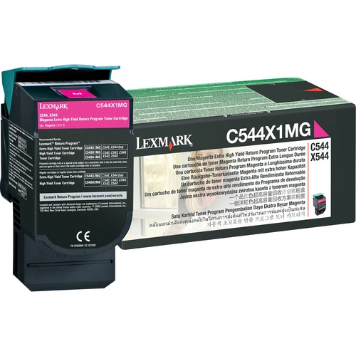 Genuine OEM Lexmark C544X1MG Extra Hi-Yield Magenta Return Program Toner Cartridge (4000 page yield)