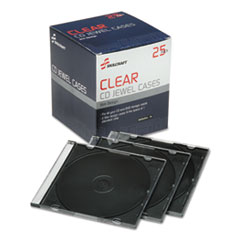 5026513, Slim CD/DVD Cases, Plastic, 25/
