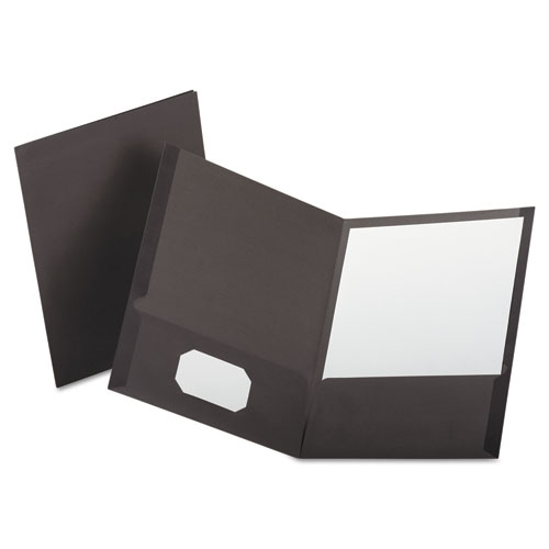 Linen Finish Twin Pocket Folders, Letter