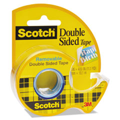 Double-sided Removable Tape, 3/4"x400", 12 Rolls/BX, Clear