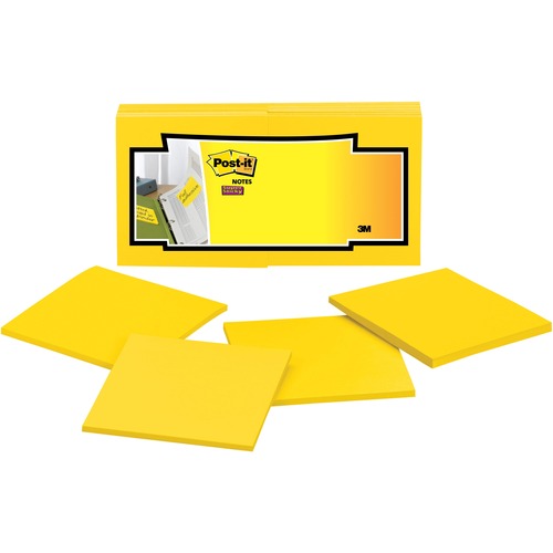 Notes, Post-It Super Sticky, 3"x3", 12/PK, Yellow