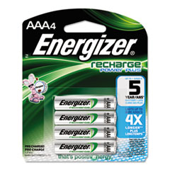 Rechargeable NIMH Batteries, AAA Size, 4/PK