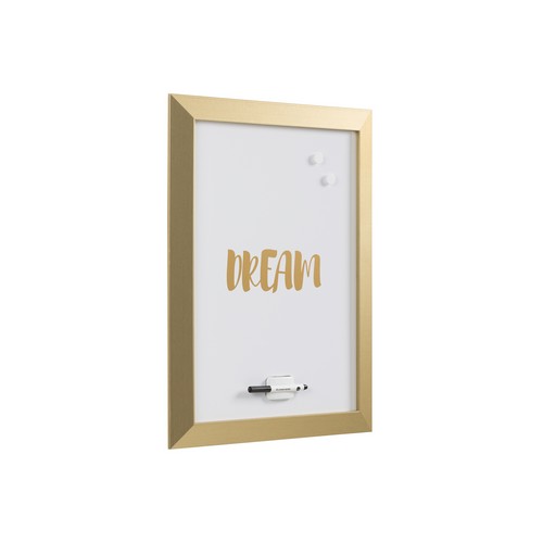 Magnetic Dry Erase Board, Dream, Gold Frame, 18 x 24 Inches