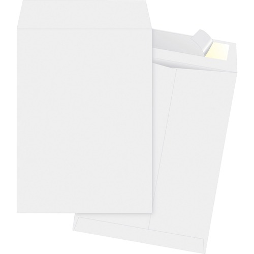 Business Source  Open-End Envelopes, Plain, 12"x15-1/2", 100/BX, White
