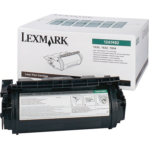 Genuine OEM Lexmark 12A7462 High Yield Black Return Program Toner Cartridge