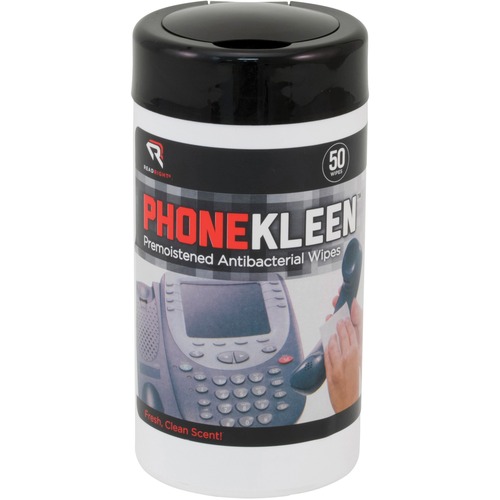 Phone Kleen Wipes, Dispenser , 50/Tub