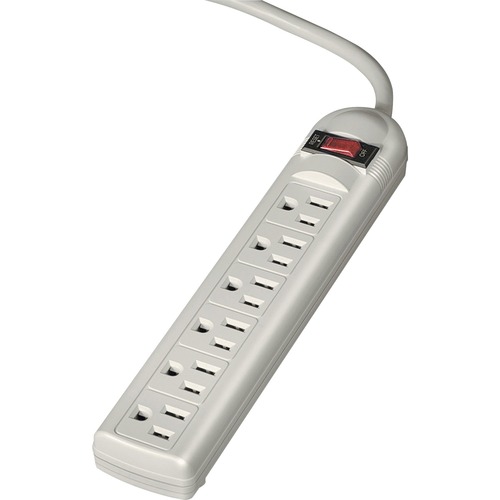 Power Strip, 6 Outlet, Alignment F/ AC Adapters, 6' Cord, PM