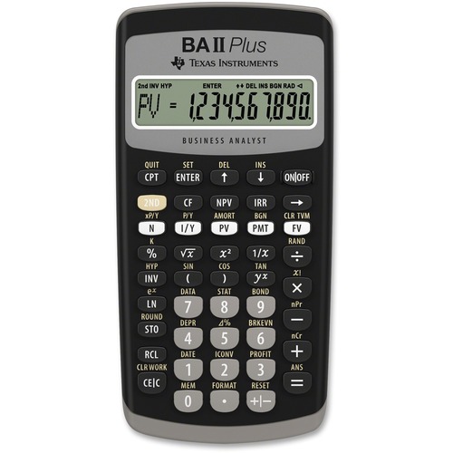 Financial Calculator,w/ Slide Case, 3"x6"x3/5", BK/GY