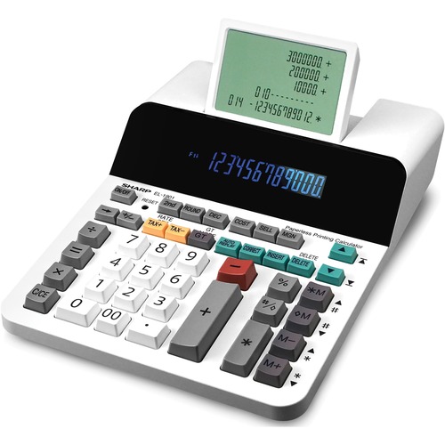 Paperless Printing Calculator, 7-1/4"Wx9-2/5"Dx2-1/4"H, WE