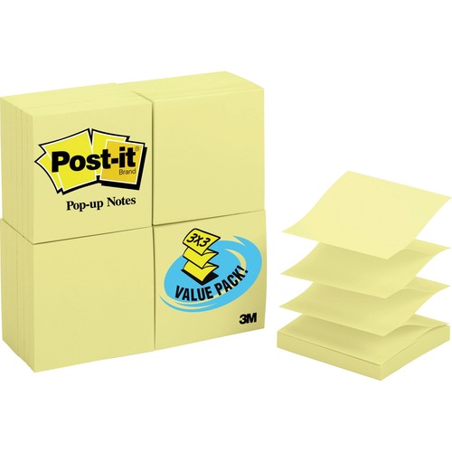 Post-it Notes, Value Pack,100 Sht/PD, 3"x3", 24/PK, Yellow