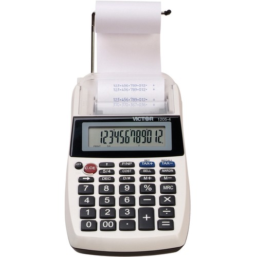 12-Digit Printing Calculator, Portable, Printing,4"x8"x2"