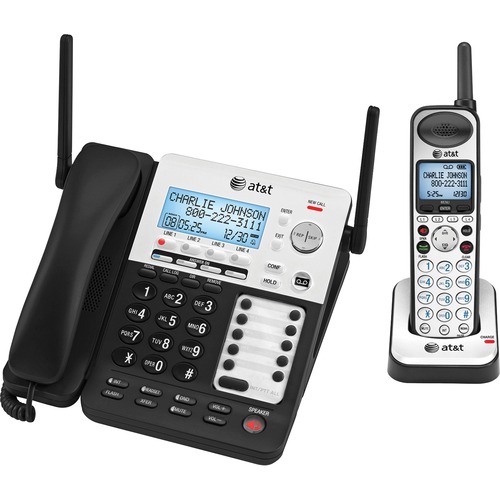 Phone System, Expdbl,4-Line, Dect 6.0, Caller ID, BK/SR