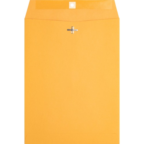 Clasp Envelopes,28 lb.,9"x12",100/BX,Brown Kraft