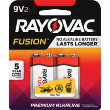 Rayovac Corporation  Alkaline Batteries, D Fusion, 32/CT, Red/Silver