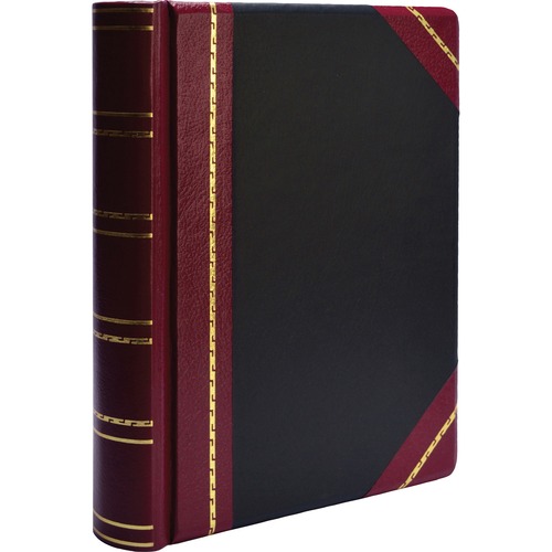 Minute Book Binder, 500-Sheet Cap, 11"x8-1/2", Red/Black