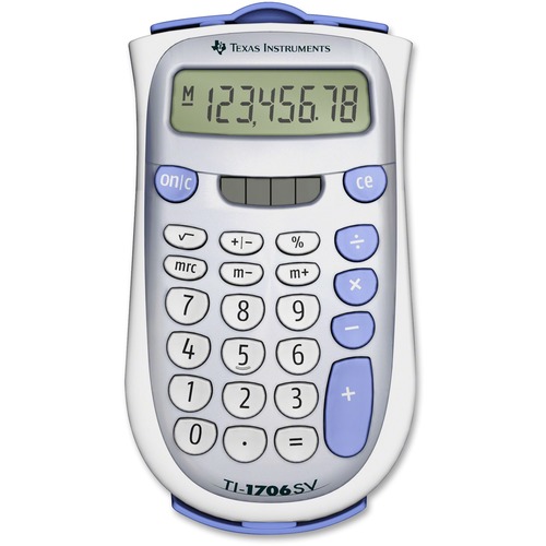 8-Digit Pocket Calculator,Dual Pwr,3-1/5"x5-7/10"x7/10",Gray