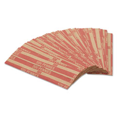 Flat Coin Wrappers, Pennies, 1000/BX, Red
