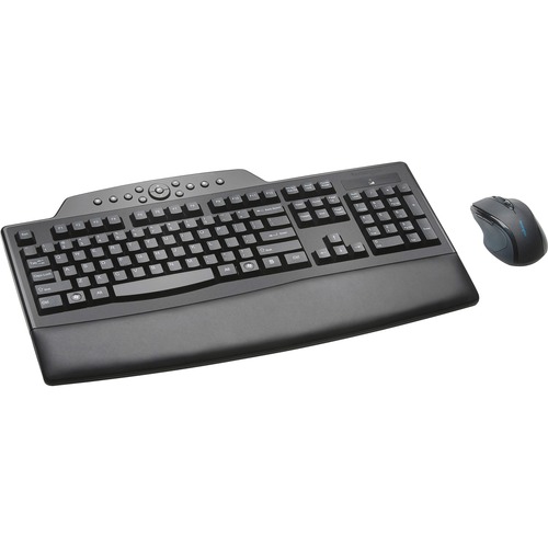 Keyboard/Mouse Combo, Wireless, 17-3/4"x10-1/4"x1", BK