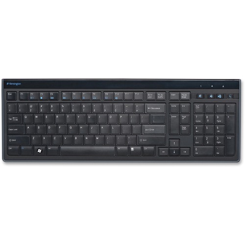 Slim Type Keyboard, 17"x6"x3/4", Black