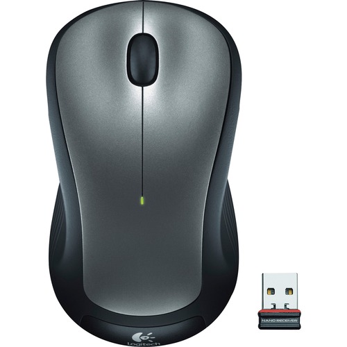 Wireless Mouse,2.4Ghz,2-3/8"x4-1/2"x1-1/2",Black/Silver