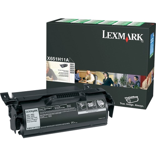 Genuine OEM Lexmark X651H11A High Yield Black Return Program Toner Printer Cartridge (25000 page yield)