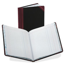Columnar Book, Record Rule, Black Cover,