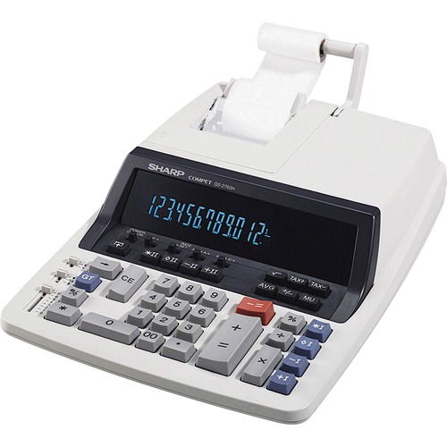 12-Digit Display Calculator,2-Clr Printing,9-7/8"x12-1/2"x3"