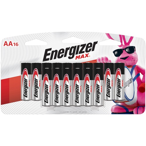 Eveready Battery Co Inc  Batteries, AA, Energizer, Alkaline, 16/PK, 192/CT, BKSR