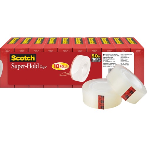 3M  Tape, Extra Adhesive, 3/4"x1000", 10 Rolls/PK, Clear