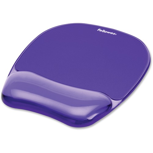 Crystal Gel Mouse Pad/Wrist Rest, 7-15/16"x9-1/4"x1", Purple