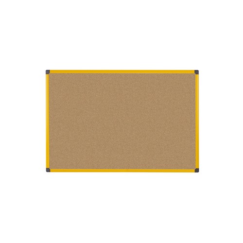 MasterVision Industrial Cork Bulletin Board, 24 x 36" Yellow Maya Frame