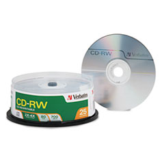 Verbatim CD-RW 80 Minute (700 MB) (2x-4x) Branded (Pk=25/Spindle)