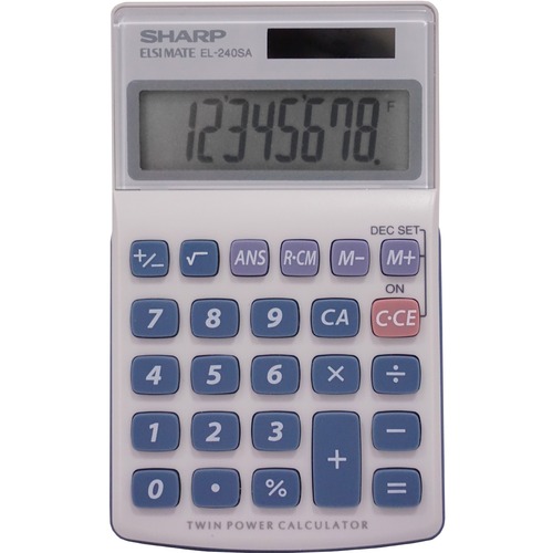 Handheld Calculator, 8 Digit, Twn Pwr, Sland Display, WEBE