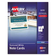3379, CARD,TEXTURED NOTE 50,WHT, AVE3379