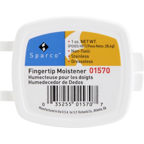 Sparco  Fingertip Moistener, Nonskid Base, 1 oz.