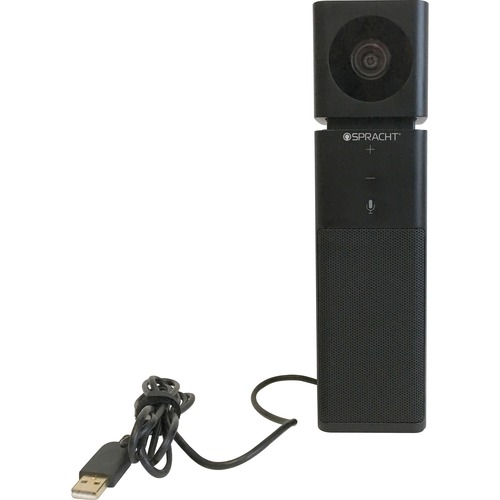 Conferencing Webcam w/ Speaker, 1080p Wide-Angle Lens, Black