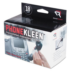 Phone Kleen Wipes, Foil Packets, 18/BX