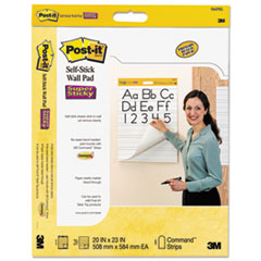 Self-Stick Wall Pads w/Primary Lines, 20"x23", 20Sht/PK, WE
