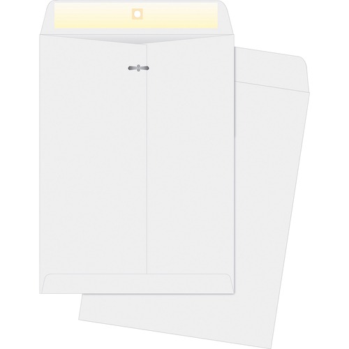 Business Source  Clasp Envelopes, 10"x13", 100/BX, White